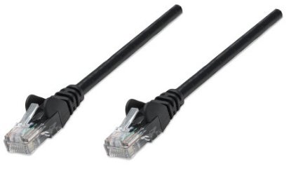 Kabel INTELLINET, patch CAT5e, U/UTP, crni, 2m