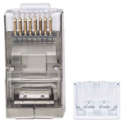 STP konektor INTELLINET CAT6A, RJ45, trostruki zupčasti terminal - 90 komada