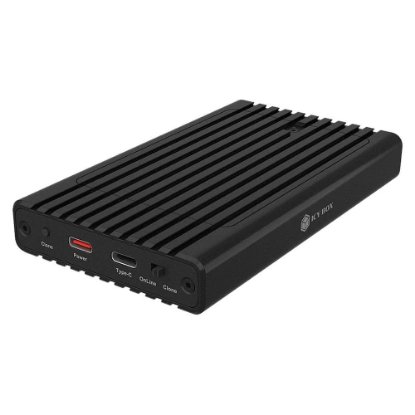 Eksterno kućište ICY BOX IB-2817MCL-C31, aluminijsko, za 2 M.2 NVMe SSD-a, funkcija kloniranja, USB-C, crno