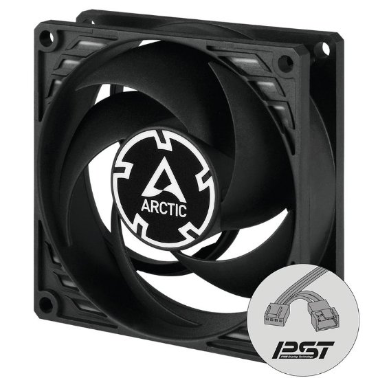 Ventilator ARCTIC P8 PWM PST, 80mm, 3000 okr/min, crni