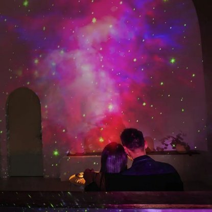 Laserski projektor LONVIS Astronaut, 9 vrsta projekcija, daljinski upravljač, bijeli