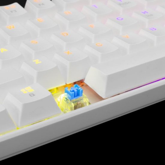 Tipkovnica WHITE SHARK GK-2022 Shinobi, LED, Plavi switch, mehanička, bijela, USB