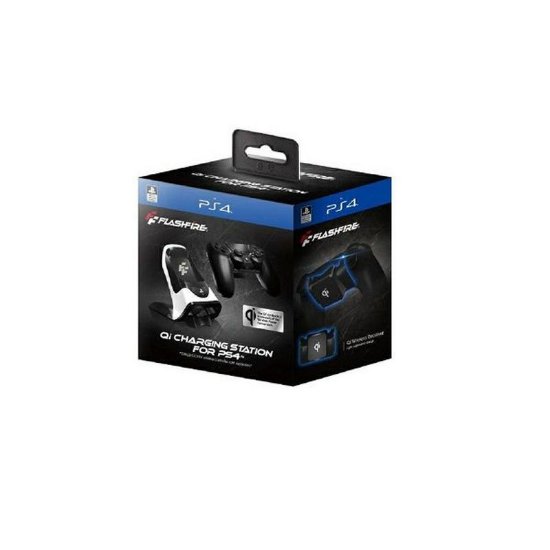 Punjač za PS4 kontrolere FLASHFIRE Qi4-2000, za 1 kontroler, crno-bijeli