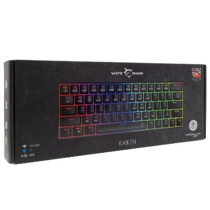 Tipkovnica WHITE SHARK GK-003112 Kaiken, RGB, crveni switch, mehanička, UK/HR, bežična, crna