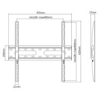 Nosač zidni za TV SBOX PLB-2544F-2, 32"-70", fiksni