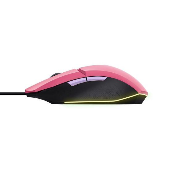 Miš TRUST GXT 109P Felox, RGB, optički, 6400dpi, rozi