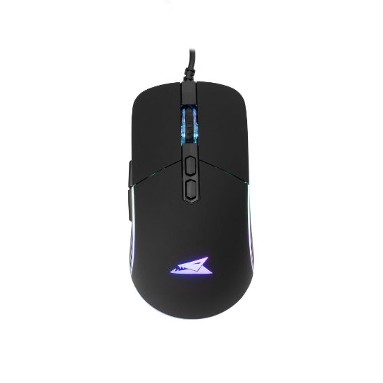 Miš BARACUDA BGM-011 Nautilus, RGB, optički, 12800dpi, crni