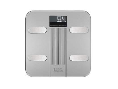 Osobna vaga LAICA PS7005, digitalna, 180 kg, Smart, BT, vaga koja mjeri kompoziciju tijela, srebrna