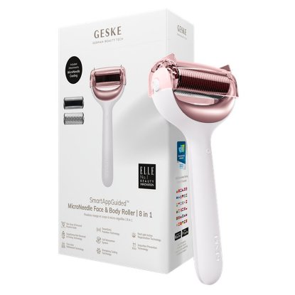 Uređaj za njegu lica i tijela GESKE MicroNeedle Face & Body Roller, 8u1, starlight