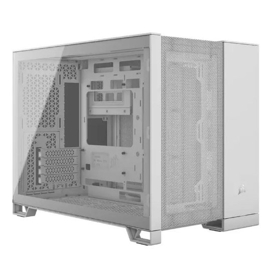 Kućište CORSAIR 2500D Airflow Dual chamber, RGB, window, MIDI, ATX, bijelo, bez napajanja