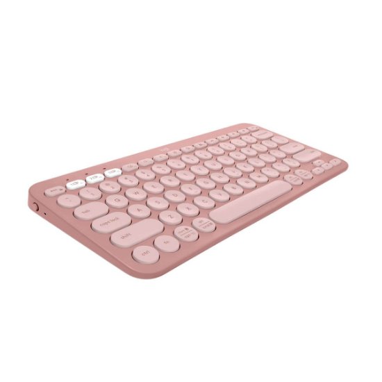 Tipkovnica LOGITECH Pebble Keys 2 K380S, BT, kompaktna, roza