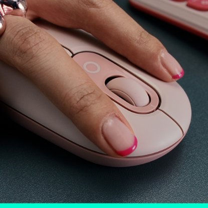 Miš LOGITECH POP, optički, bežični, USB, BT, 1000dpi, rozi