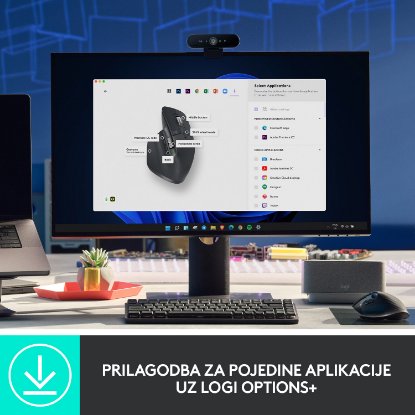 Miš LOGITECH MX Master 3S Performance, laserski, bežični, BT, USB, crni