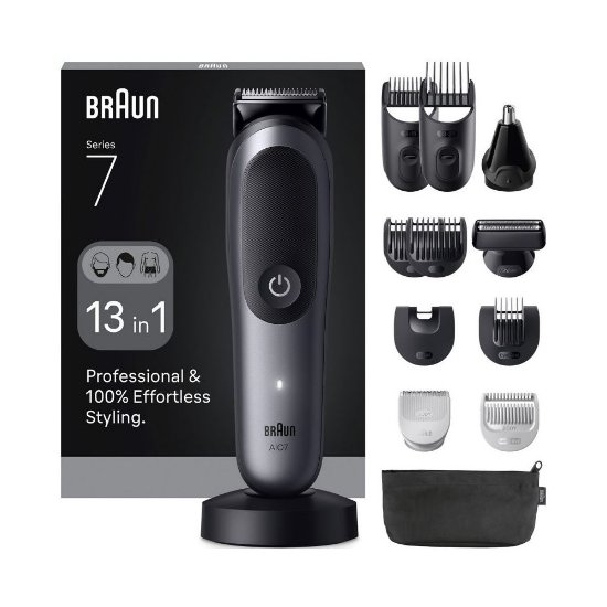 Aparat za šišanje/trimer BRAUN Serija 7 AIO7560, za cijelo tijelo, crna