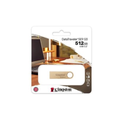 Memorija USB 3.0 FLASH DRIVE, 512 GB, KINGSTON DTSE9G3/512GB, zlatna