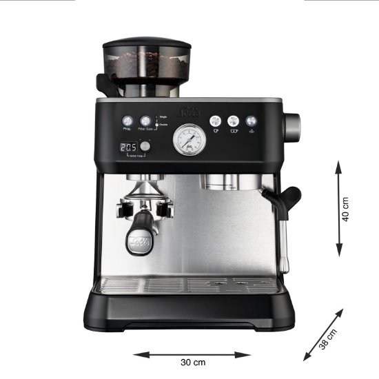 Aparat za kavu SOLIS Solis Grind & Infuse Perfetta 1019 - RVS Black, espresso aparat, 1640 W, 16 bara, 2,6 l, crni