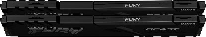Memorija PC-25600, 32GB, KINGSTON Fury Beast KF432C16BB1K2/32, DDR4 3200MHz, kit 2x16GB