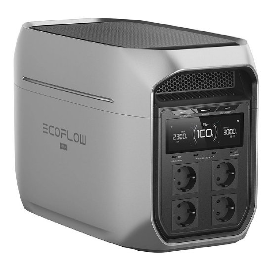 Energetska stanica ECOFLOW Delta 3 Max Plus, 2048Wh/3000W, prijenosni, prenaponska zaštita sa 4 utičnice