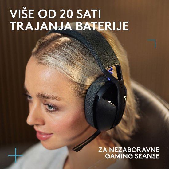 Slušalice LOGITECH Gaming G321, bežične, BT, USB, crne