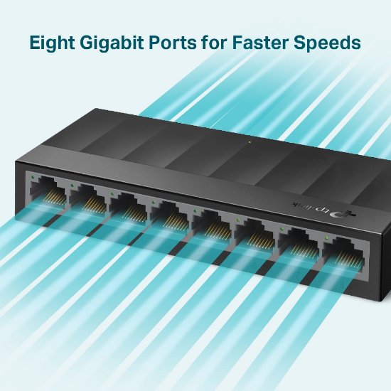 Switch TP-LINK LS1008G, 10/100/1000 Mbps, 8-port