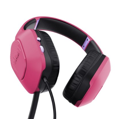 Miš + podloga za miš + slušalice TRUST GXT 790, USB, optički, rozi