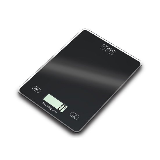 Kuhinjska vaga CASO DESIGN Slim, digitalna, 5kg, crna