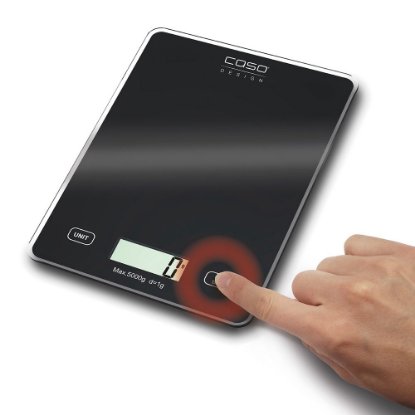 Kuhinjska vaga CASO DESIGN Slim, digitalna, 5kg, crna