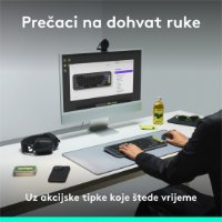 Tipkovnica LOGITECH POP Icon Keys, bežična, US Layout, BT, ljubičasto-bijela