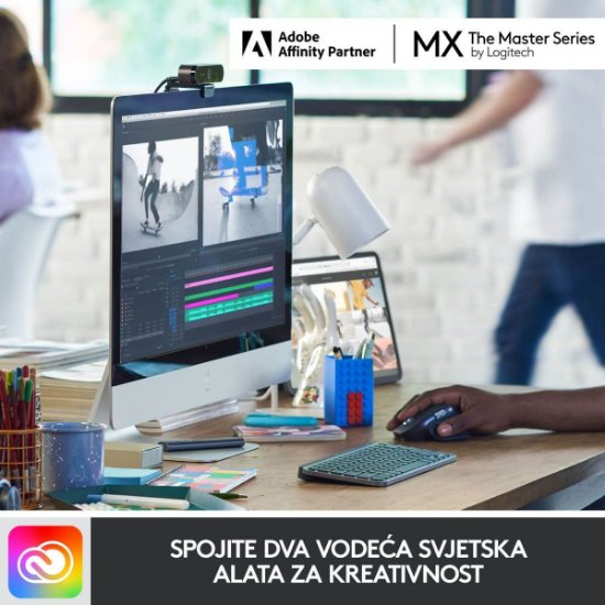 Tipkovnica LOGITECH MX Keys mini, bežična, BT, siva
