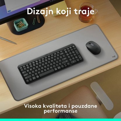 Tipkovnica + miš LOGITECH MK250 Compact Bluetooth Combo, bežična, crna
