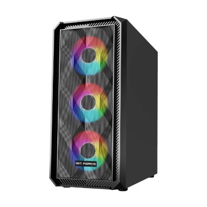 Kućište BIT FORCE PALADIN CF-4, MIDI, ATX, RGB, crno, window, bez napajanja