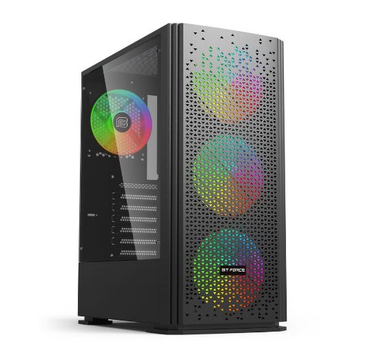 Kućište BIT FORCE ORION CF-4, MIDI, ATX, window, crno, bez napajanja