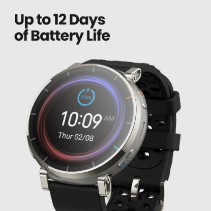 Pametni sat AMAZFIT Active 3 Premium, 1.32" Amoled, pametne obavijesti, plavi