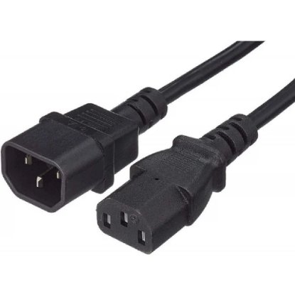 Kabel za napajanje MANHATTAN C13 (Ž) na C14 (M), crni, 3m