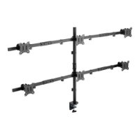 Stalak za monitor SBOX LCD-352/6-2, stolni, do 32", za 6 monitora, crni