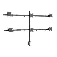 Stalak za monitor SBOX LCD-352/6-2, stolni, do 32", za 6 monitora, crni