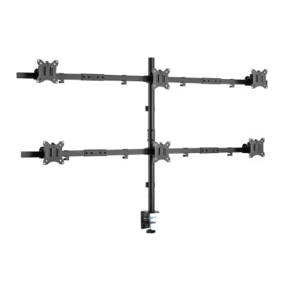 Stalak za monitor SBOX LCD-352/6-2, stolni, do 32", za 6 monitora, crni