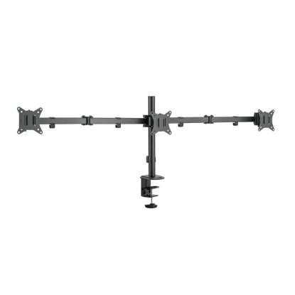 Stalak za monitor SBOX LCD-352/3-2, stolni, do 27", za 3 monitora, crni