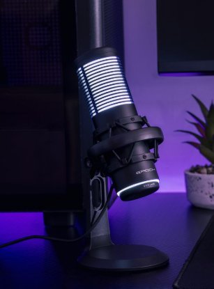 Mikrofon EPOCH Phobos, RGB, stolni, USB, crni