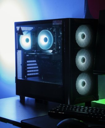Računalo EPOCH Io / Ryzen 5 7500F, 16GB DDR5, 1TB SSD NVMe, Intel Arc B570 10GB, WiFi, Windows 11, crno