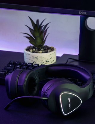 Slušalice EPOCH Nix, RGB, bežične, crne