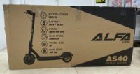 OPEN BOX - Električni romobil ALFA E-POWER AS40, autonomija do 40km, brzina 25km/h, kotači 10˝, crni