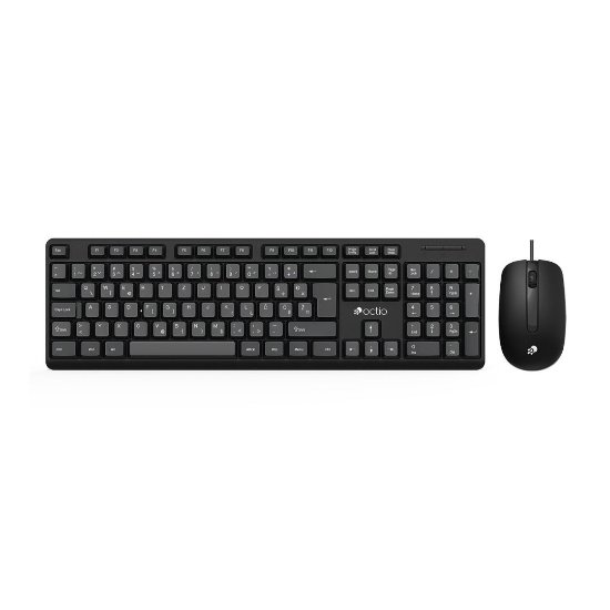 Tipkovnica + miš OCTIO KM101U, crni, USB