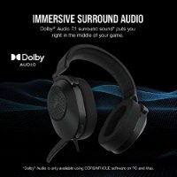 Slušalice CORSAIR HS65 Surround Gaming, mikrofon, crne