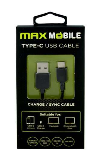 Kabel MAXMOBILE USB-C 2.0, 1m, crni