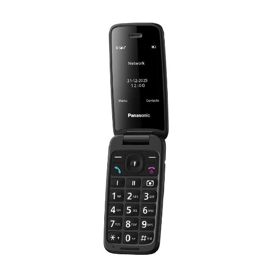 Klasični mobitel PANASONIC KX-TU410EXB, 4G, flip, preklopni, crni