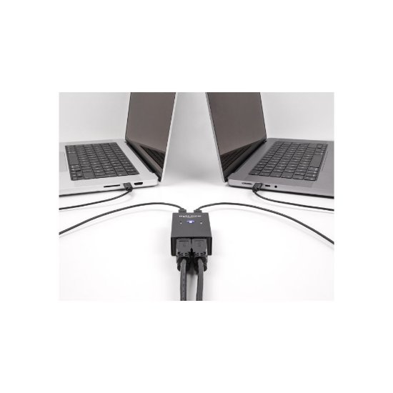 Razdjelnik DELOCK, USB-A switch, 4 uređaja na 2 PC-a, crni