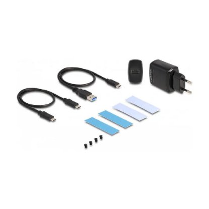 Eksterno kućište DELOCK, 2x M.2 NVMe PCIe - USB-C, aluminijsko kućište, crno