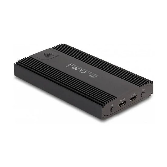 Eksterno kućište DELOCK, 2x M.2 NVMe PCIe - USB-C, aluminijsko kućište, crno
