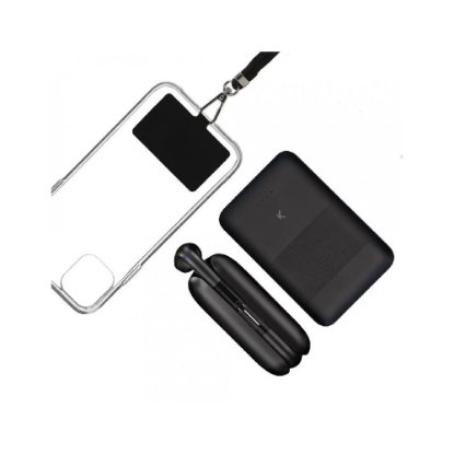Set bežične slušalice KSIX Halley in-ear, bluetooth, USB-C, sa Powerbank 5000 mAh, crne